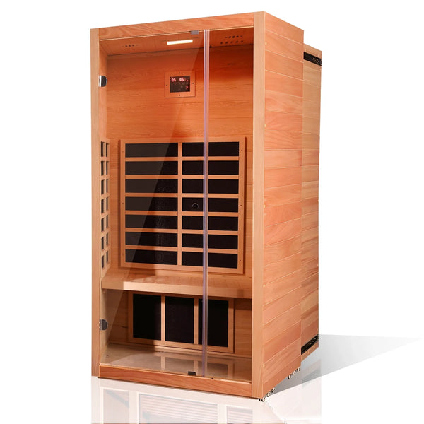 1-Person FAR Infrared Sauna with Extendable Design & Bluetooth