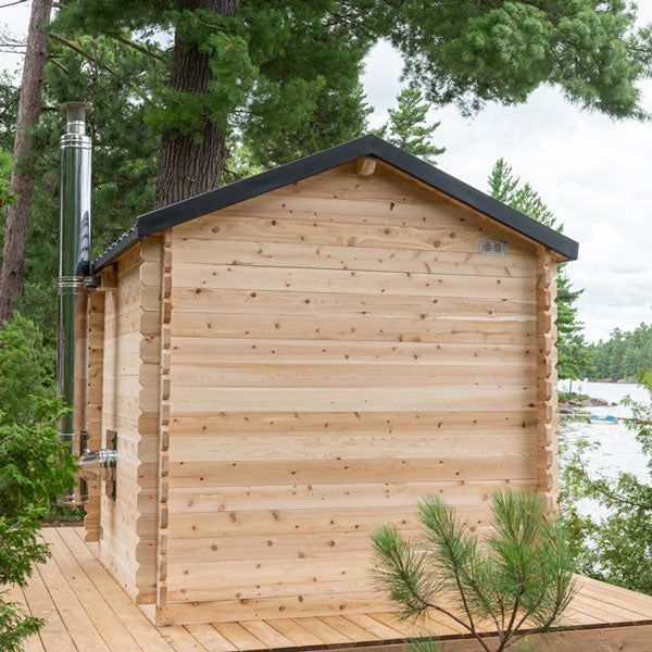 LeisureCraft Georgian Cabin 2–6 Person Outdoor Sauna with Porch