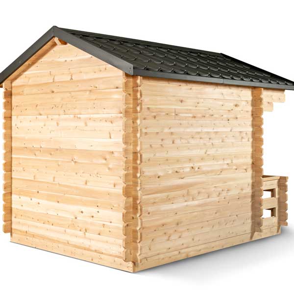 LeisureCraft Georgian Cabin 2–6 Person Outdoor Sauna with Porch