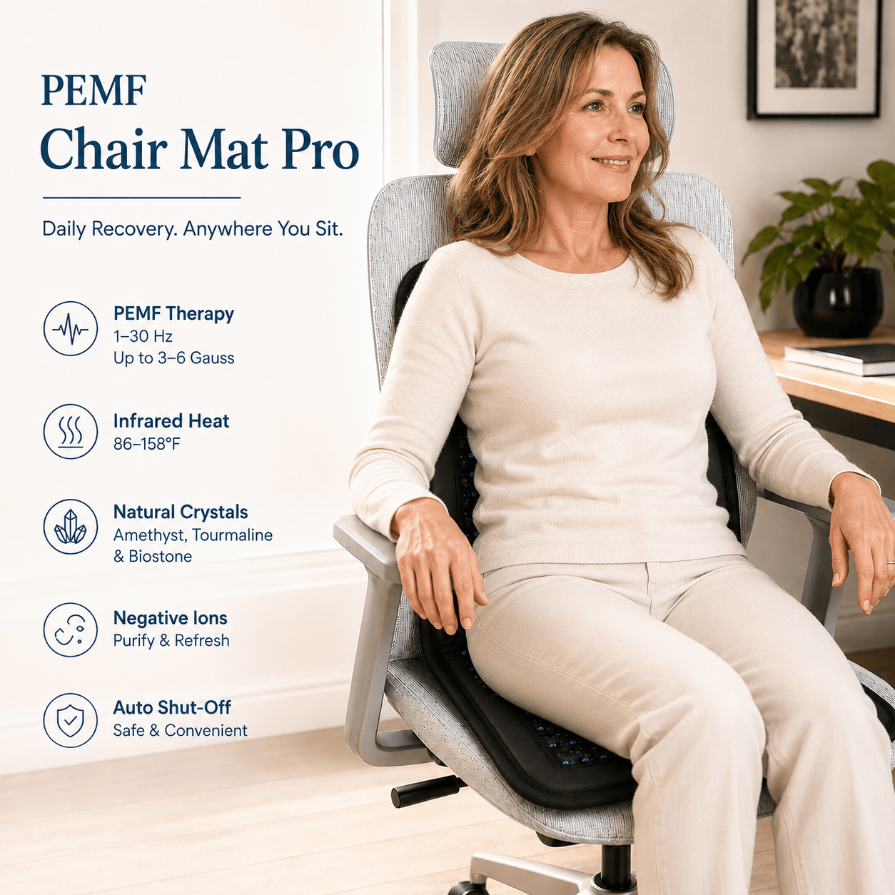 Grooni Wellness PEMF Infrared Chair Mat Pro