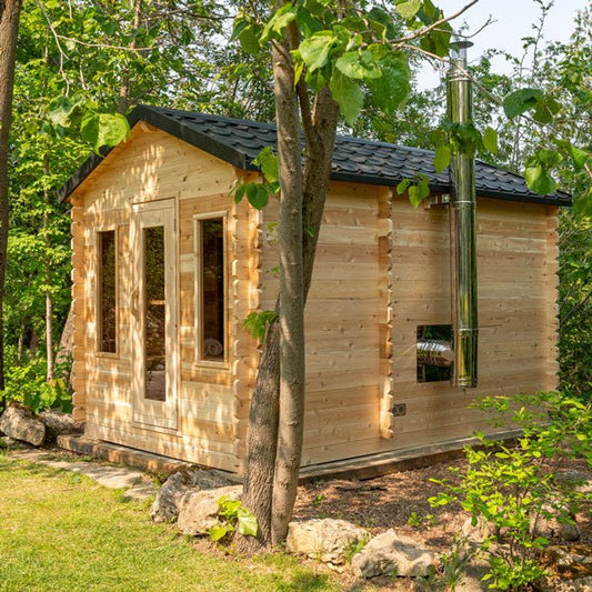Leisurecraft Georgian Cabin Sauna with Integrated Changeroom