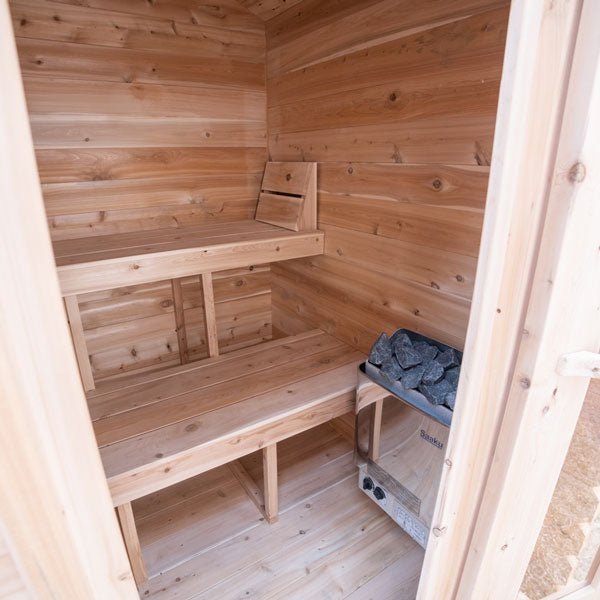 LeisureCraft Canadian Timber Granby Sauna – 2–3 Person Outdoor Cedar Cabin Sauna