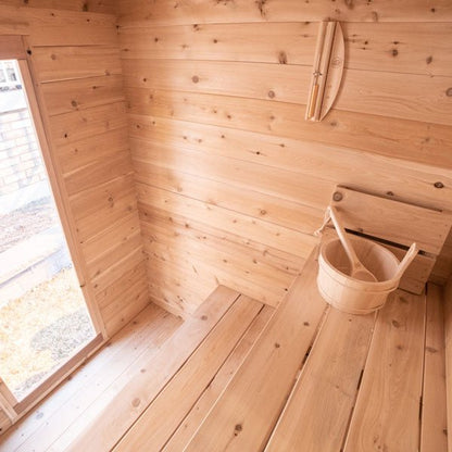 LeisureCraft Canadian Timber Granby Sauna – 2–3 Person Outdoor Cedar Cabin Sauna