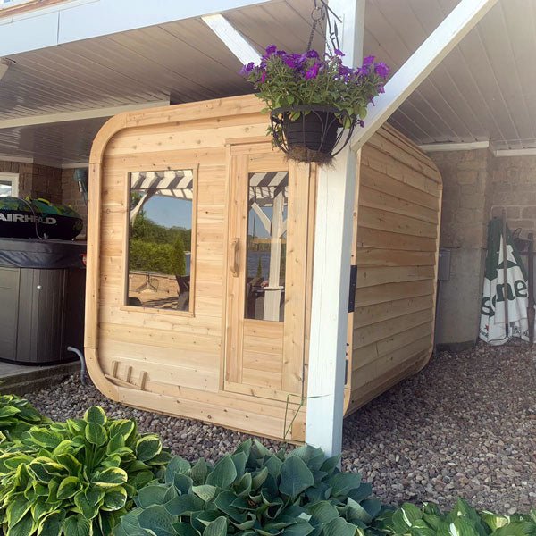 LeisureCraft Canadian Timber Luna Sauna – 2–4 Person Outdoor Cedar Cube Sauna