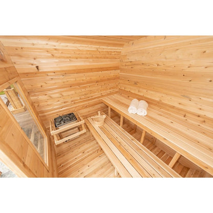 LeisureCraft Canadian Timber Luna Sauna – 2–4 Person Outdoor Cedar Cube Sauna
