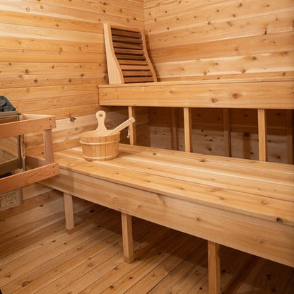 LeisureCraft Canadian Timber Luna Sauna – 2–4 Person Outdoor Cedar Cube Sauna