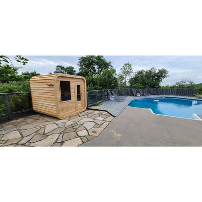 LeisureCraft Canadian Timber Luna Sauna – 2–4 Person Outdoor Cedar Cube Sauna