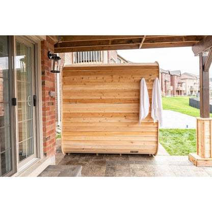 LeisureCraft Canadian Timber Luna Sauna – 2–4 Person Outdoor Cedar Cube Sauna