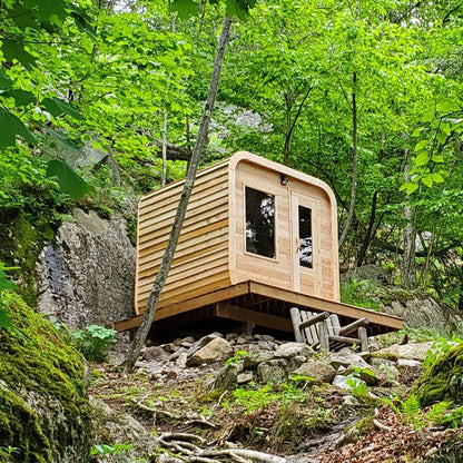 LeisureCraft Canadian Timber Luna Sauna – 2–4 Person Outdoor Cedar Cube Sauna