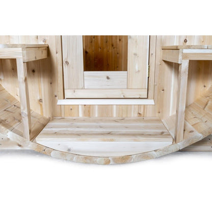 LeisureCraft Canadian Timber CTC2245W Serenity Barrel Sauna – 2–4 Person Outdoor Sauna