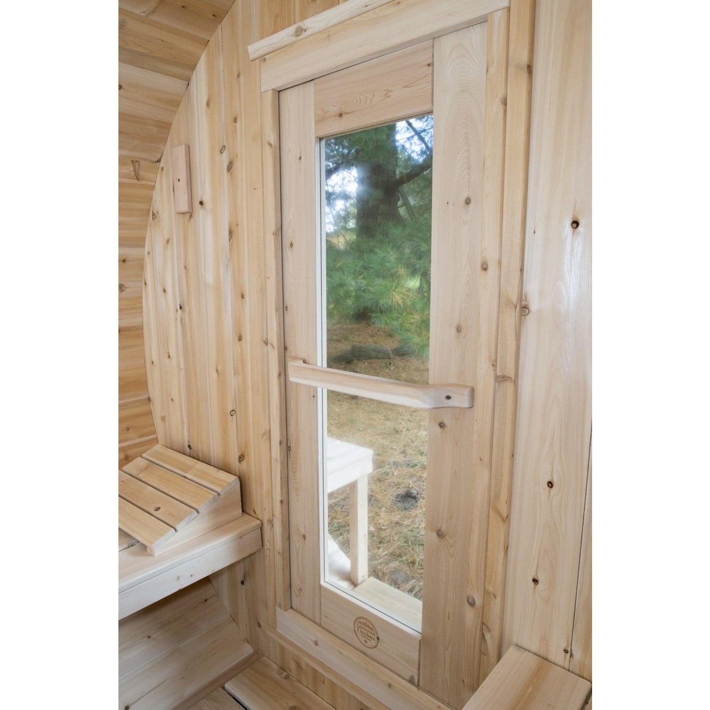 LeisureCraft Canadian Timber CTC2245W Serenity Barrel Sauna – 2–4 Person Outdoor Sauna