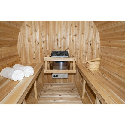 LeisureCraft Canadian Timber CTC2245W Serenity Barrel Sauna – 2–4 Person Outdoor Sauna