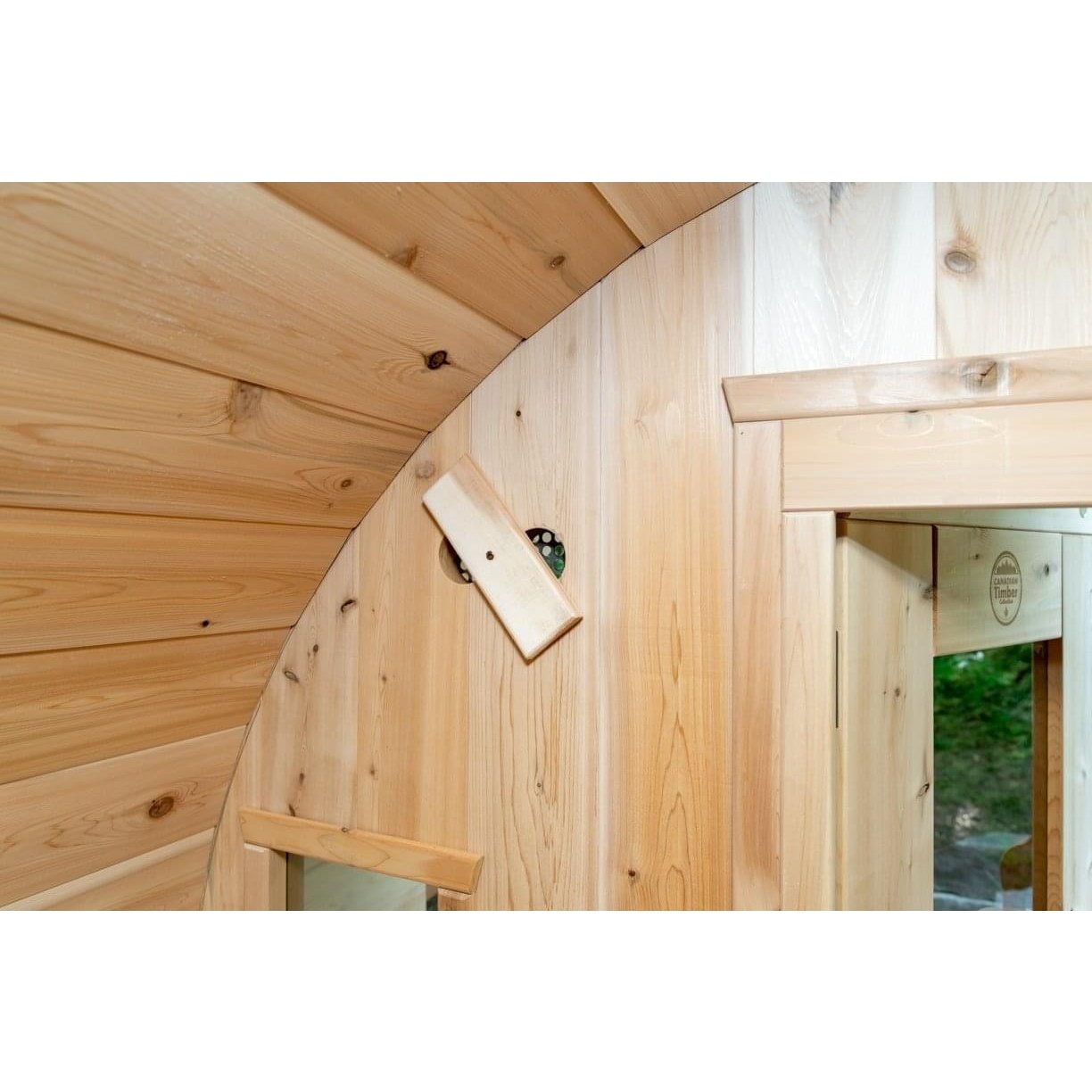 LeisureCraft Canadian Timber Tranquility Sauna (CTC2345W) – 2–6 Person Outdoor Barrel Sauna
