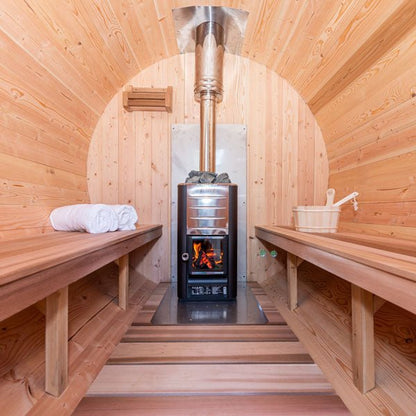 LeisureCraft Canadian Timber Tranquility Sauna (CTC2345W) – 2–6 Person Outdoor Barrel Sauna