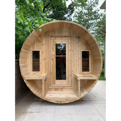 LeisureCraft Canadian Timber Tranquility Sauna (CTC2345W) – 2–6 Person Outdoor Barrel Sauna