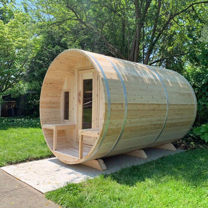 LeisureCraft Canadian Timber Tranquility Sauna (CTC2345W) – 2–6 Person Outdoor Barrel Sauna