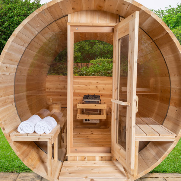 LeisureCraft Serenity MP 2–4 Person Barrel Sauna